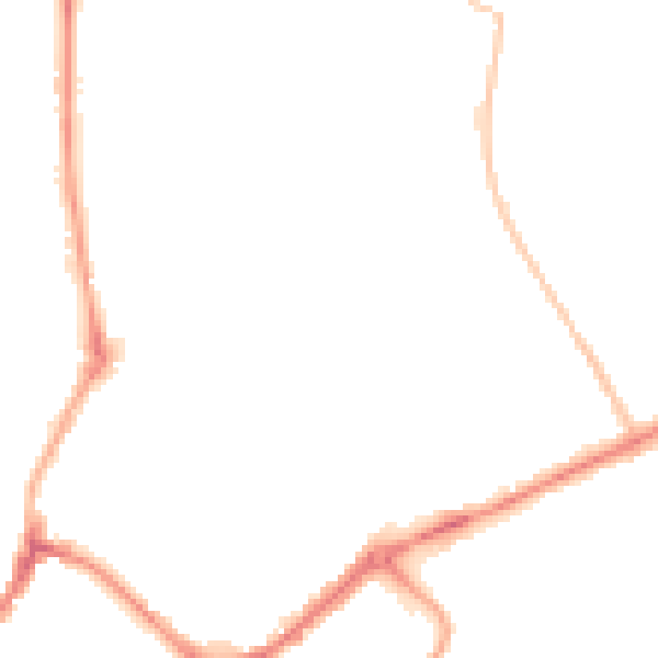 Night-time road noise heatmap for YO31 8NH