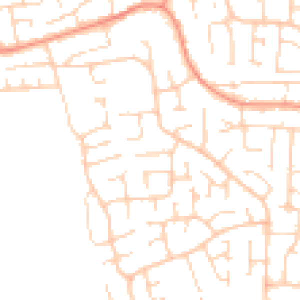 Daytime road noise heatmap for YO32 2FL