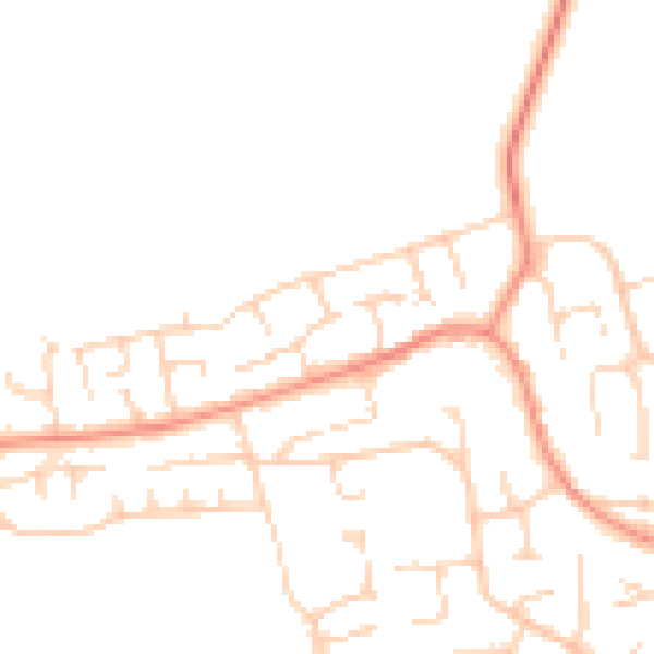 Daytime road noise heatmap for YO32 2PN