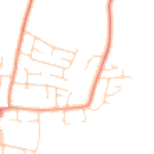 Daytime road noise heatmap for YO32 3SQ