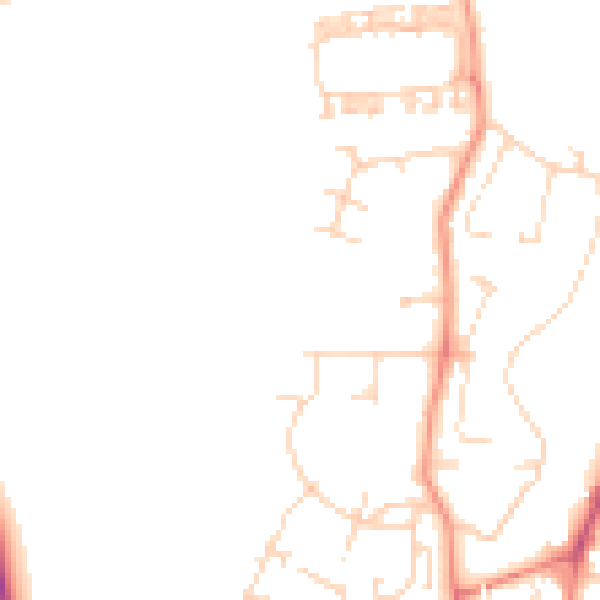Daytime road noise heatmap for YO32 4BB
