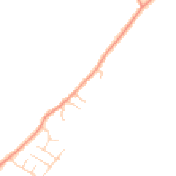 Daytime road noise heatmap for YO32 9HX