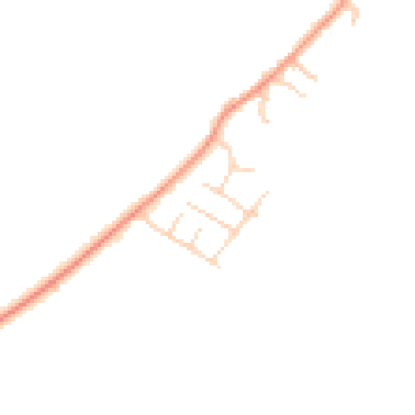 Daytime road noise heatmap for YO32 9UL