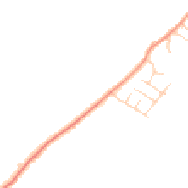 Daytime road noise heatmap for YO32 9WD