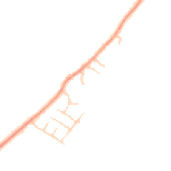 Daytime road noise heatmap for YO32 9WF