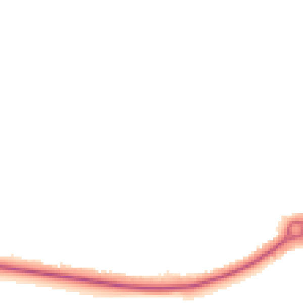Night-time road noise heatmap for YO43 3AD