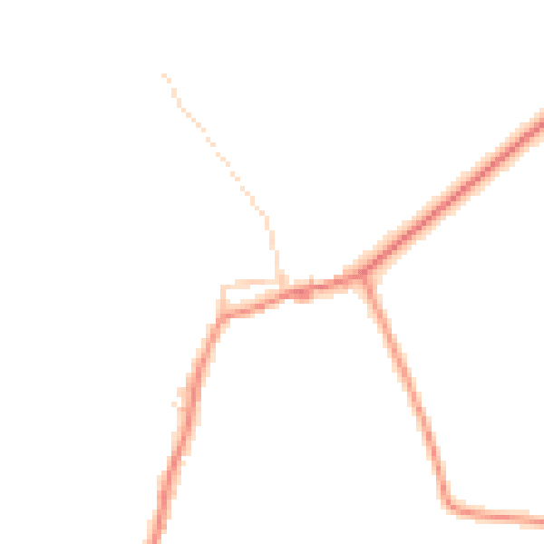 Daytime road noise heatmap for YO43 3JB