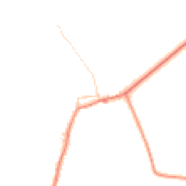 Daytime road noise heatmap for YO43 3JD