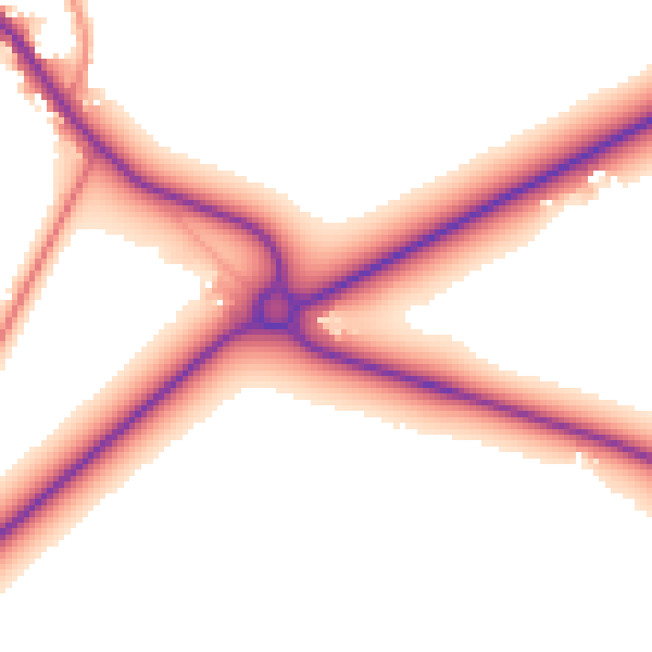 Daytime road noise heatmap for YO43 3PR