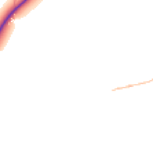 Daytime road noise heatmap for YO43 3PY