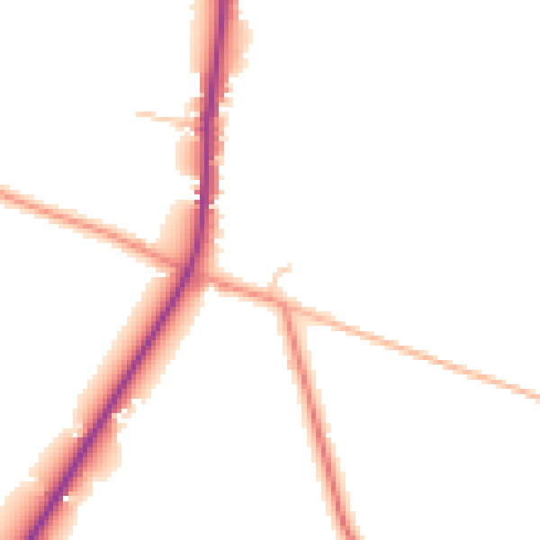 Daytime road noise heatmap for YO43 4DX