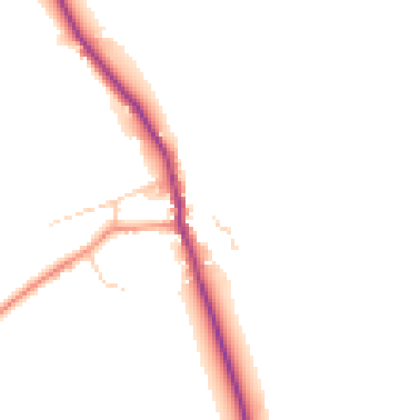 Daytime road noise heatmap for YO43 4RP