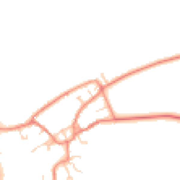 Daytime road noise heatmap for YO43 4TS