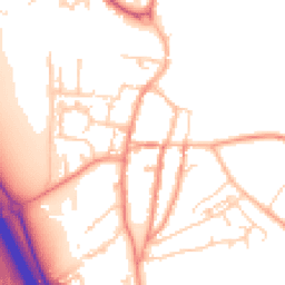 Daytime road noise heatmap for YO51 9AG