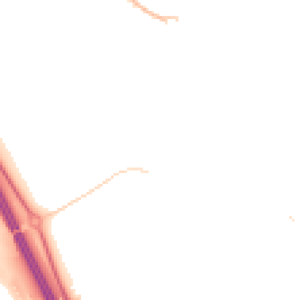 Night-time road noise heatmap for YO51 9AH
