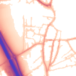 Daytime road noise heatmap for YO51 9AJ