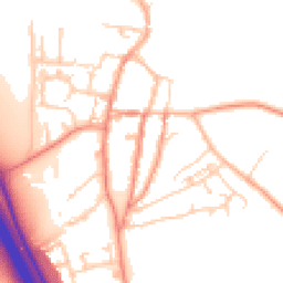 Daytime road noise heatmap for YO51 9AX