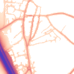 Daytime road noise heatmap for YO51 9AZ