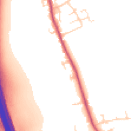 Daytime road noise heatmap for YO51 9BE