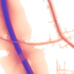 Daytime road noise heatmap for YO51 9BF
