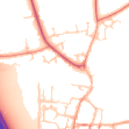 Daytime road noise heatmap for YO51 9BT