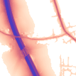 Daytime road noise heatmap for YO51 9BZ