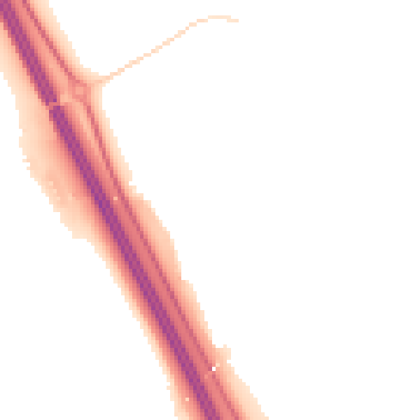 Night-time road noise heatmap for YO51 9GN