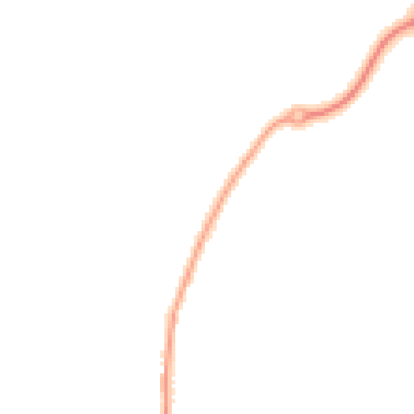 Night-time road noise heatmap for YO51 9JF