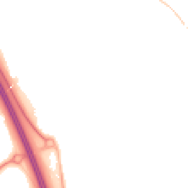 Night-time road noise heatmap for YO51 9RG