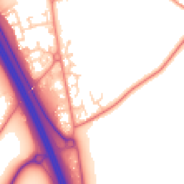 Daytime road noise heatmap for YO51 9RH