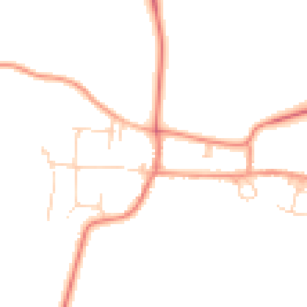 Daytime road noise heatmap for YO60 6QT
