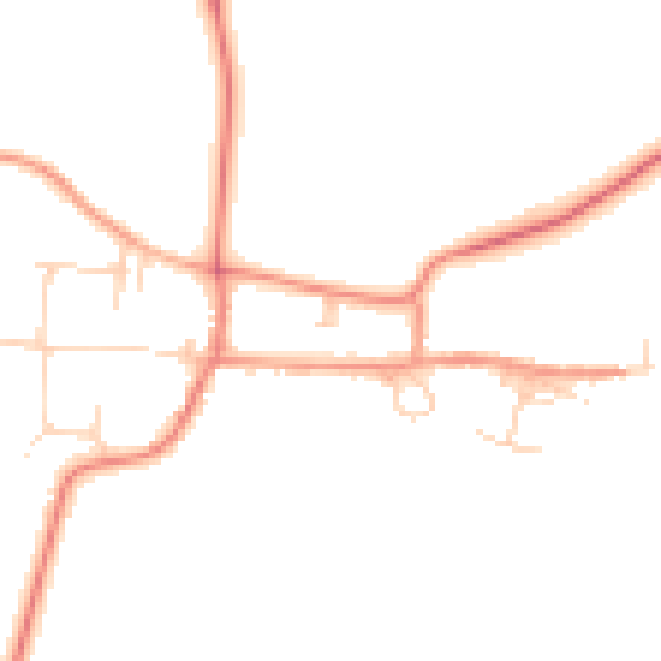 Daytime road noise heatmap for YO60 6QW