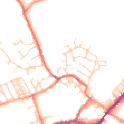 Daytime road noise heatmap for YO8 3AR