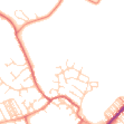 Daytime road noise heatmap for YO8 3BA