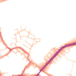 Daytime road noise heatmap for YO8 3ED