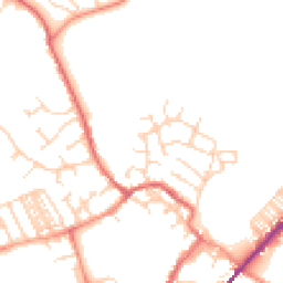 Daytime road noise heatmap for YO8 3GE