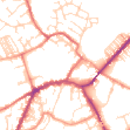 Daytime road noise heatmap for YO8 3GH