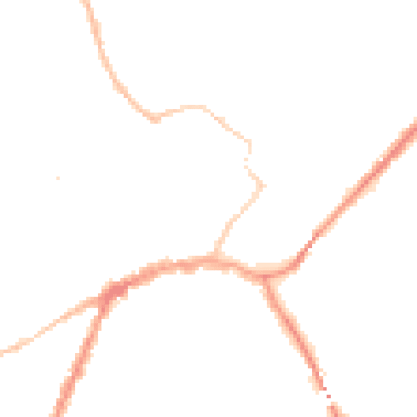 Night-time road noise heatmap for YO8 3GH