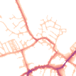Daytime road noise heatmap for YO8 3LH
