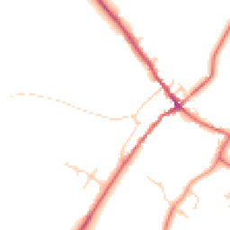 Daytime road noise heatmap for YO8 3TA