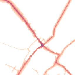 Daytime road noise heatmap for YO8 3TP