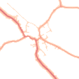 Daytime road noise heatmap for YO8 3UN