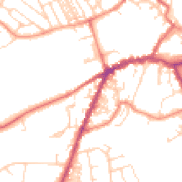 Daytime road noise heatmap for YO8 4AS
