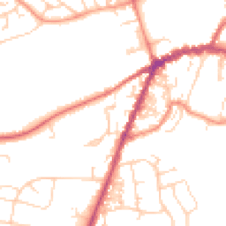 Daytime road noise heatmap for YO8 4AY