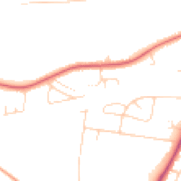 Daytime road noise heatmap for YO8 4JF
