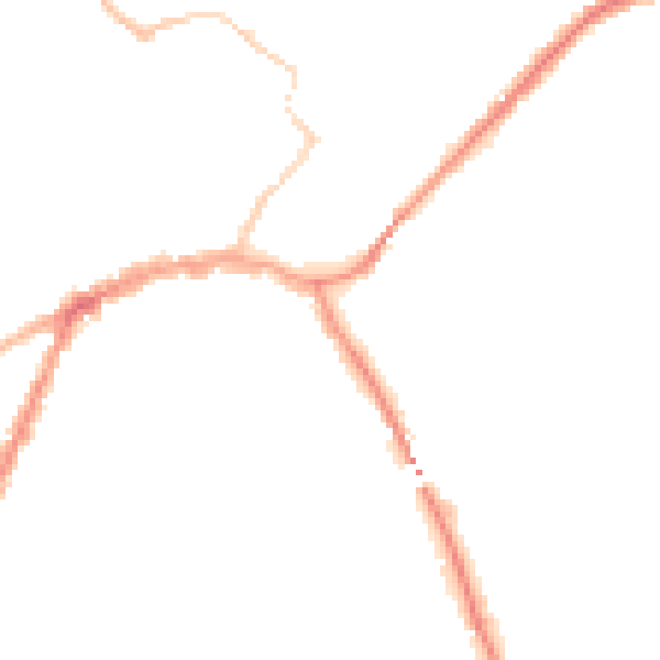 Night-time road noise heatmap for YO8 4PW