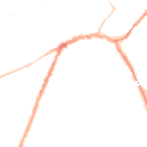 Night-time road noise heatmap for YO8 4QT