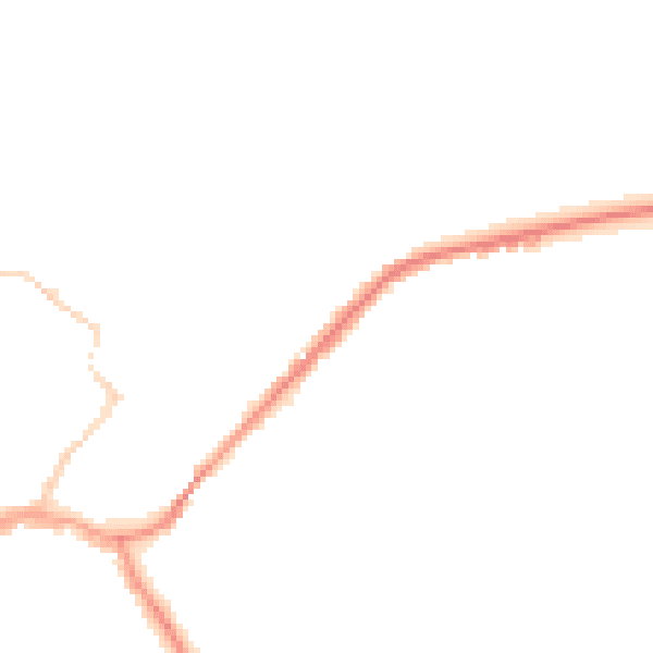 Night-time road noise heatmap for YO8 5AB
