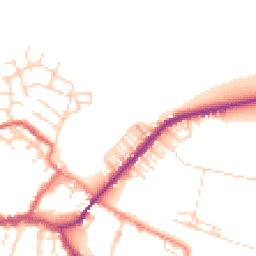 Daytime road noise heatmap for YO8 5AW
