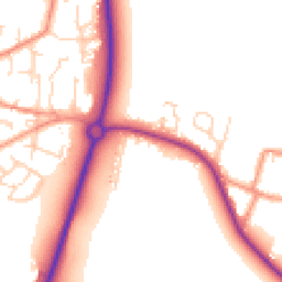 Daytime road noise heatmap for YO8 5GY